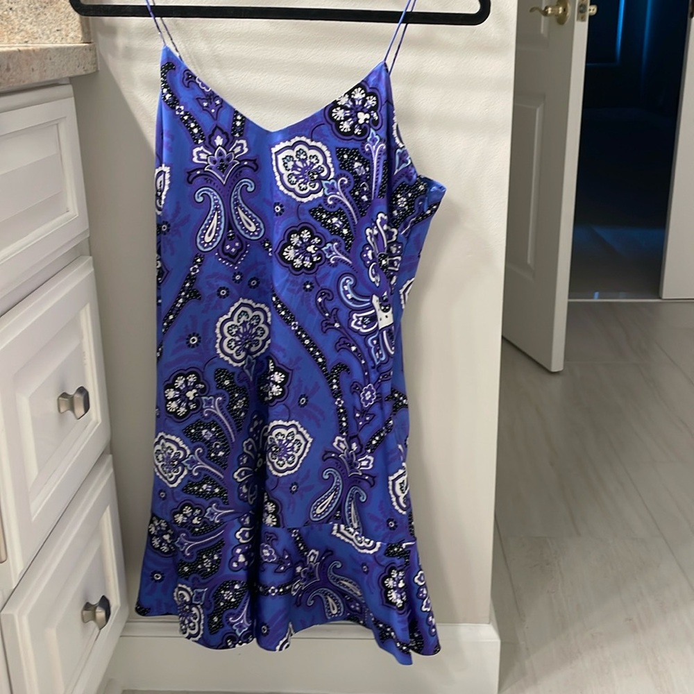 Caroline Constas, mini silk dress.